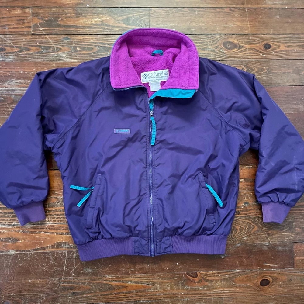 90’s Columbia women’s Hardshell Fleece zip-up